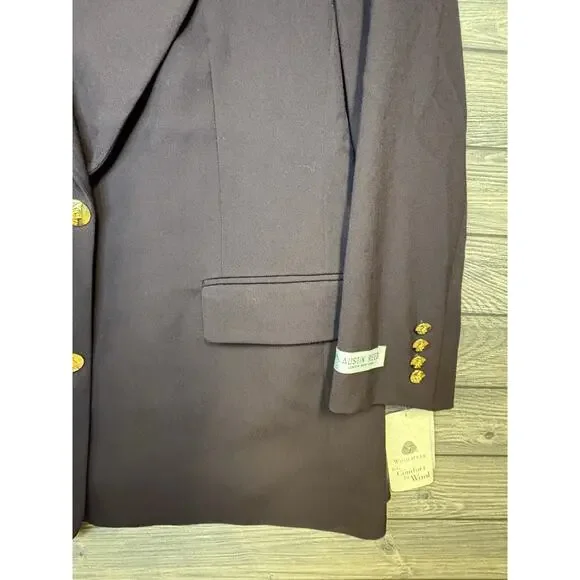 NWT AUSTIN REED Womens 18W 100% Worsted Wool Chocolate Brown Blazer Vintage - Picture 4 of 14